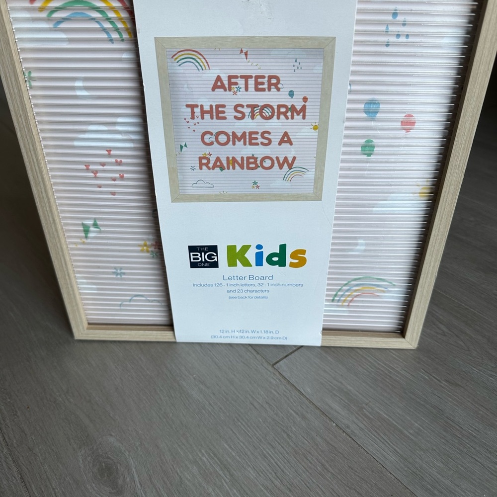 The Big One Kids Rainbow Letter Board - Pastel Pink, Green, Yellow, Blue